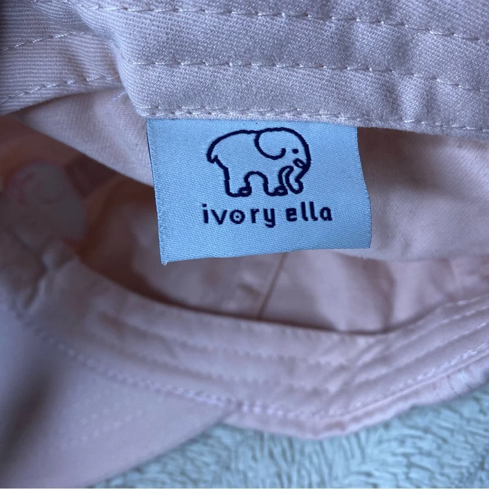 ivory ella Pale Pink Elephant Baseball Cap
